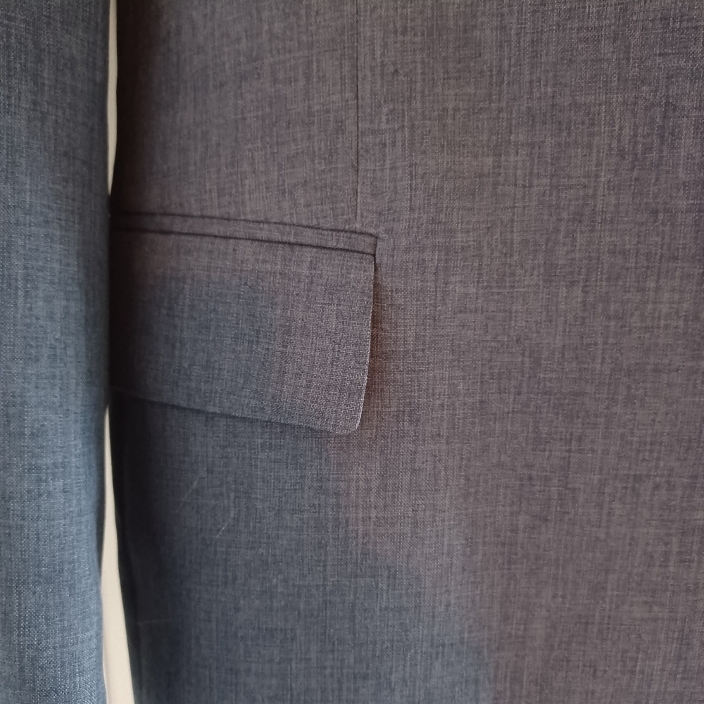 Mediterranea Men's Blue Suit, Retro Style, Made in Italy, 42L / 34x30 - Picture 5 of 10